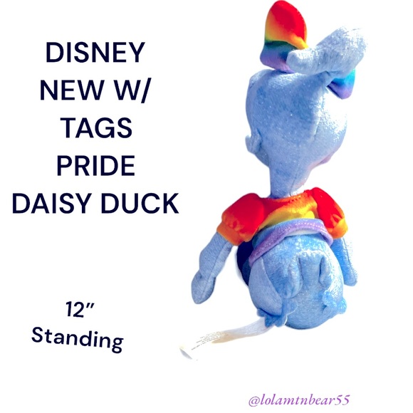 NEW WITH TAGS DISNEY DAISY DUCK RAINBOW 🌈 COLLECTION- GLITTER SPARKLE FUR - Picture 6 of 15